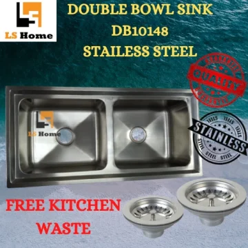 Beli sinki double bowl Pada Harga Terendah Lazada.com.my