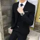 3 Piece Suit Men Blazer Lelaki Set Baju Tuxedo Slim Fit Blazer Men Formal Business Wedding Korean Office Coat Plus Size. 