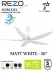 REZO Mercury 32"/ 42"/56" DC Motor Remote Control Ceiling Fan 9speed / Kipas Siling Remote Control. 