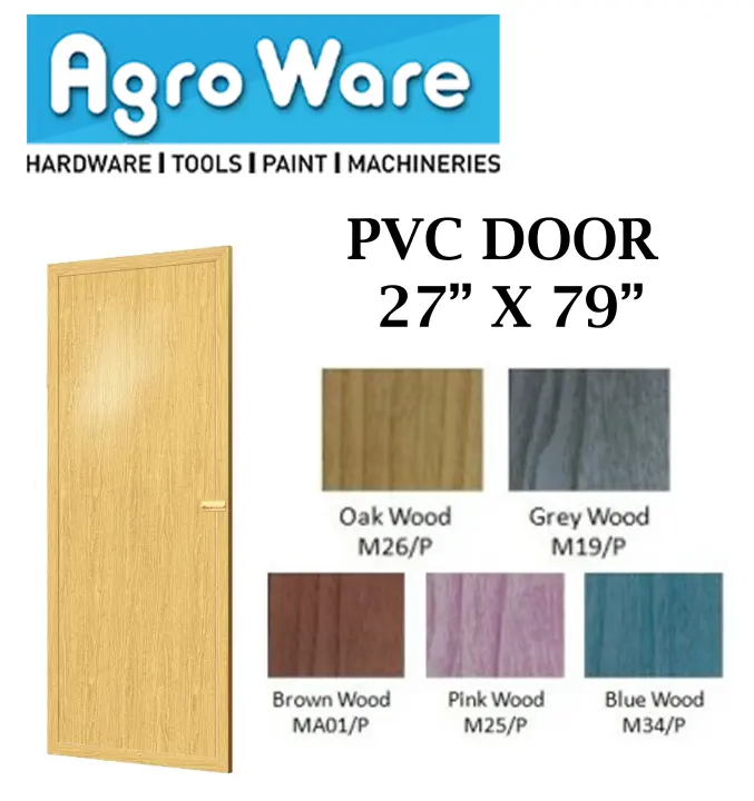 Pvc Door Pvc Toilet Door Bathroom Door Pintu Plastic Toilet Heavy Duty 27 X 79 Quality Export Lazada