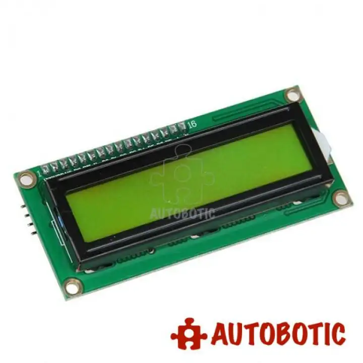 I2C 16x2 Arduino LCD Display Module - Black on Yellow 5V (1602A)