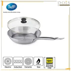 Toffi Stainless Steel Professional Chef Grade Heavy Duty Sandwich Bottom Frying Pan Skillet 20cm 28cm C8120m Lazada