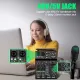 4 Channel USB Audio Mixer with Wireless Microphone Studio Sound Mixers with Bluetooth REC DJ Console Mixing for Karaoke. 