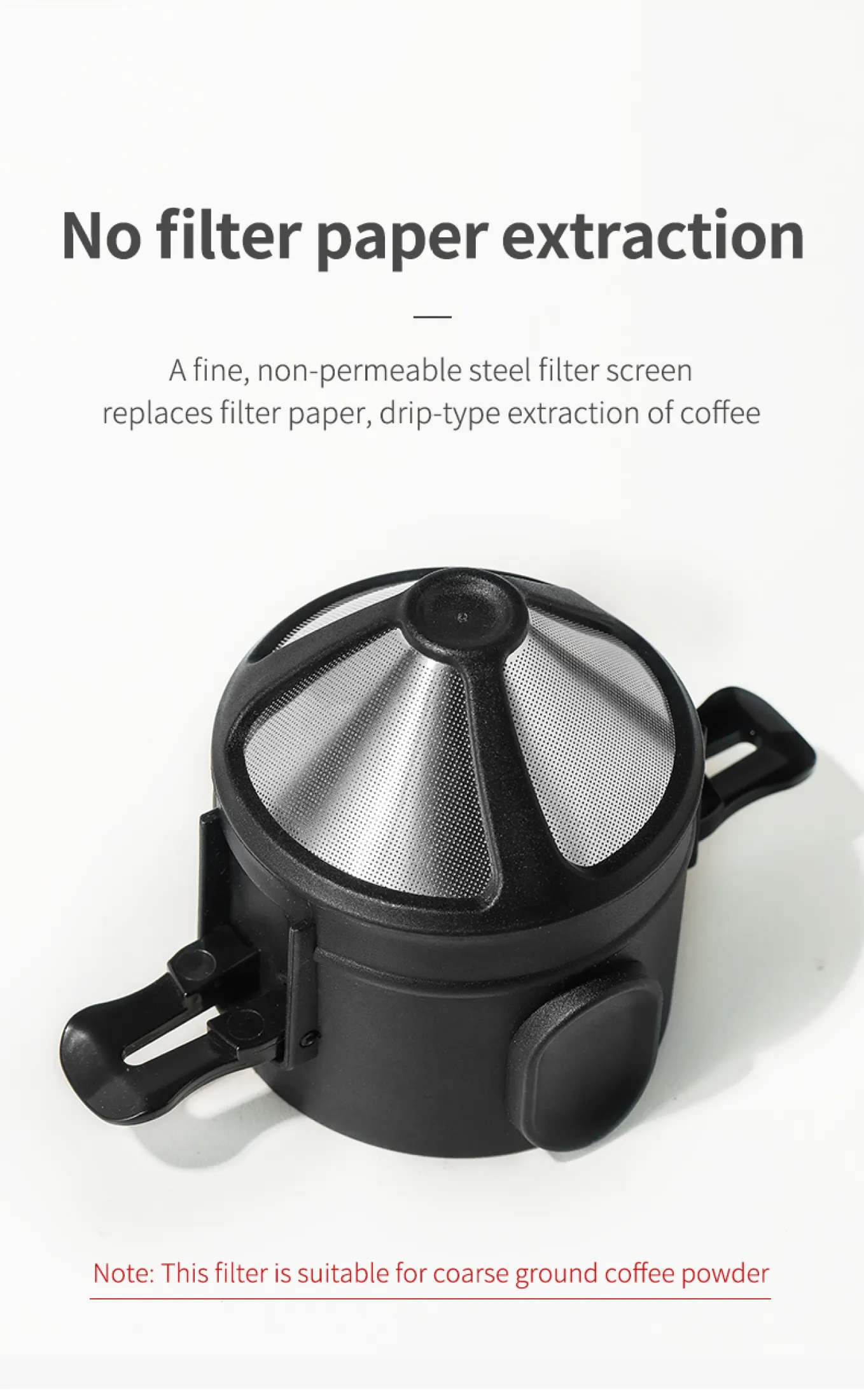 Oneisall Coffee Filter 304 Stainless Steel Double-layer Drip