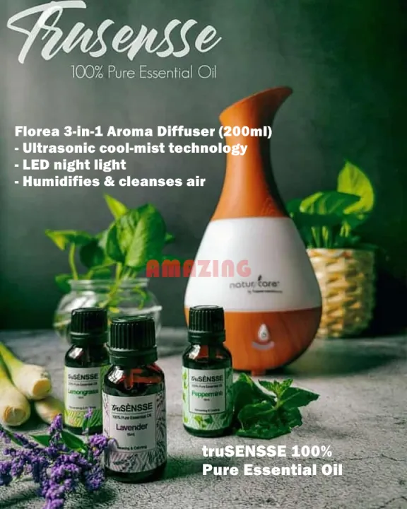 Tupperware Florea 3-in1 Diffuser and truSensse Wellness Pure Essential Oil