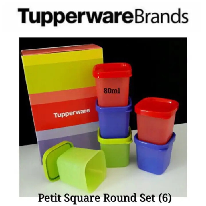 Tupperware Petit Square Round 80ml (6 unit)