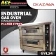 [ OKAZAWA ] Gas Oven 2 Deck 4 Tray Commercial Gas Oven 20-400℃ 4 Pcs Tray With Timer Function GVL24. 