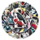 50PCS Sticker Crow misterius Cute kartun burung haiwan kalis air Graffiti Decal sesuai untuk DIY telefon Laptop Guitar Helmet Sticker hiasan. 