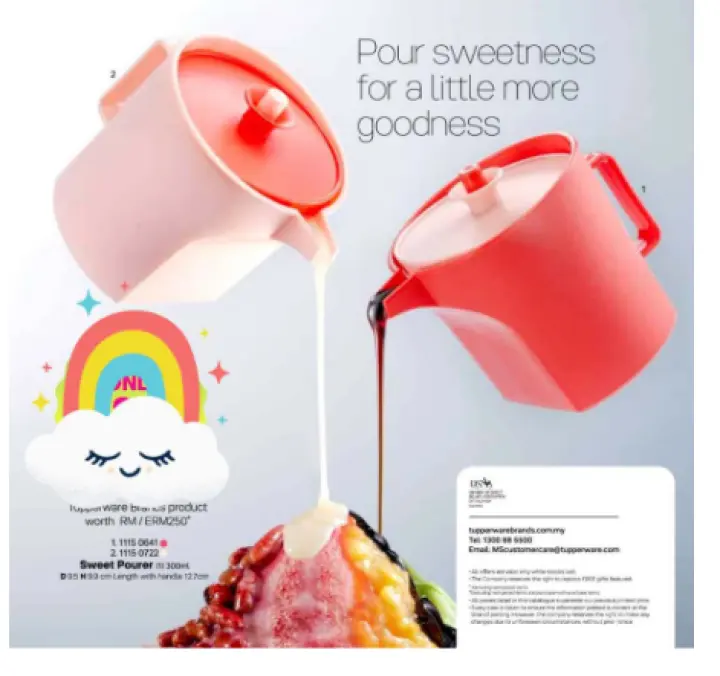 Tupperware Limited Edition mini Pitcher store n pour CREAMER DREAMER SET (300ml) Sweet Pourer