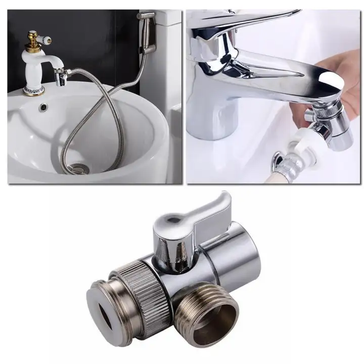 Washbasin Faucet Spout Three Way, Bathroom Sink Hose Connection