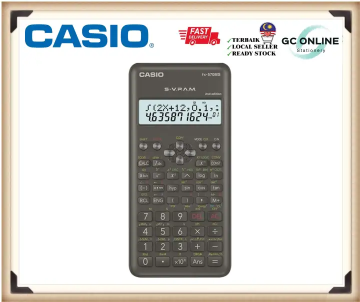 100 Original Casio Fx 570ms 2nd Edition Scientific Calculator With 1 Year Warranty Mesin Kira Lazada