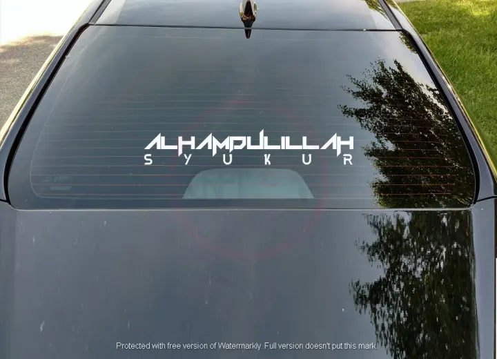 Cfs10 Alhamdulillah Syukur Cermin Depan Belakang Kereta Front Rear Car Windscreen Windshield Window Stiker Sticker Vinyl Decal Stripes Lazada