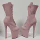 Denova's Women Suede Very High Heel Big Size Pole Dancing Ankle Show Boot. 