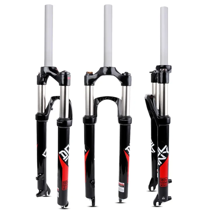 BOLANY 26/27.5/29inch Mountain Bike Front Fork Aluminum Alloy Spring Shock Absorber Front Fork Shoulder Control Mtb Bicycle Parts