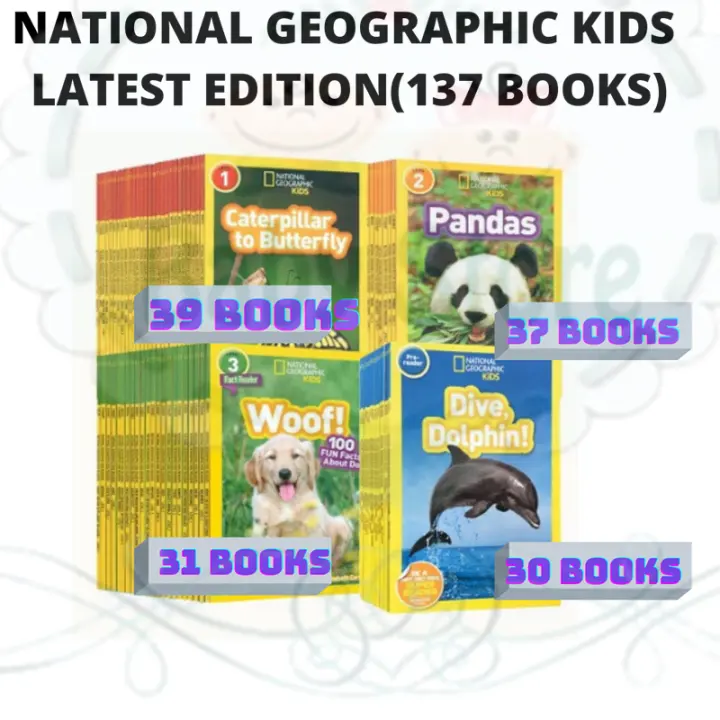 National Geographic Kids Pre-reader, Level 1, Level 2 and Level 3 (137 books)