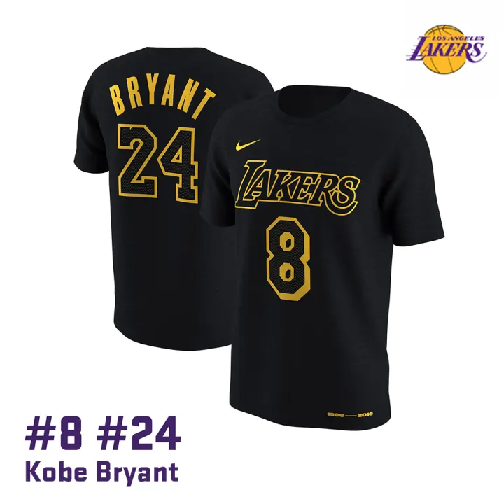 LANGYUN Men's Short Sleeve Los Angeles Lakers Kobe͛ Bryant͛ #8 #24 ...