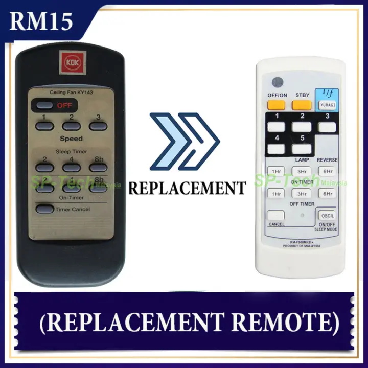 Ky143 Kdk Ceiling Fan Remote Control, Ceiling Fan Remote Control Replacement