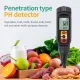 Digital Food PH Meter 0.00-14.00pH Temperature Dough Soil PH Tester Meat Cheese Bread Fruit Water Acidity Analyzer LCD Backlight. 
