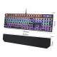 MageGee Typewriter Mechanical Gaming Keyboard, Retro Punk Round Square Keycaps with RGB Rainbow Backlit USB Wired Keyboards for Game and Office, for Windows Laptop PC Mac. 