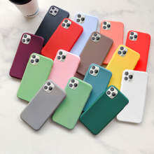 AKABEILA Luxury Matte Silicone Phone Case for Iphone 11 12 Mini Pro MAX 6 6 S 7 8 Plus XR XS Max SE2 Soft TPU Back Cover Light Shockproof Candy Color Case
