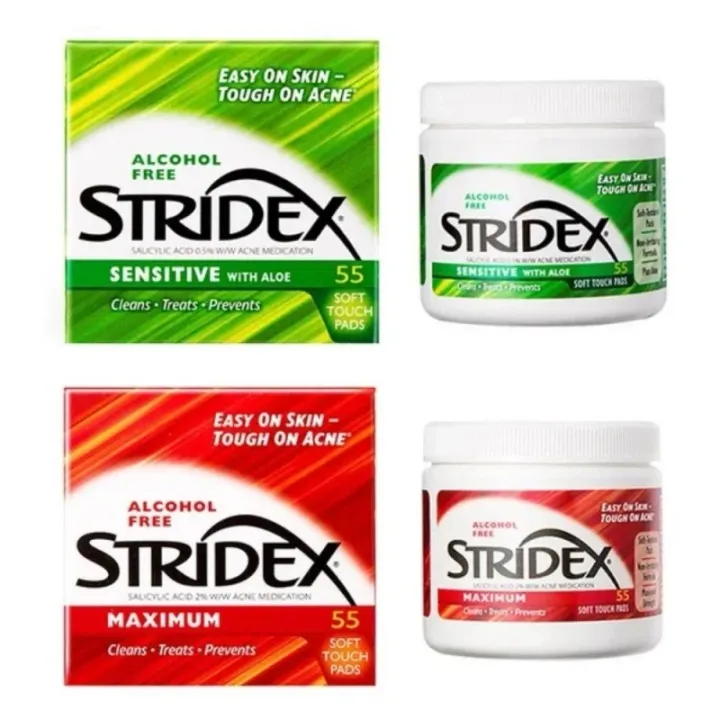 Stridex Single-Step Acne Control Sensitive / Maximum 55 Soft Touch Pads