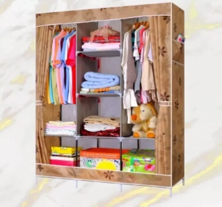 Big Diy Closed Wardrobe Cabinet Closet Cupboard Clothes Almari Baju Pakaian Lazada