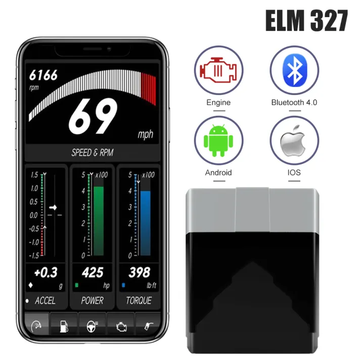 Ancel V2.2 ELM 327 Bluetooth-Compatible 4.0 Adapter ELM327 Firmware 2.2 OBD2 Code Scanner IOS Andorid