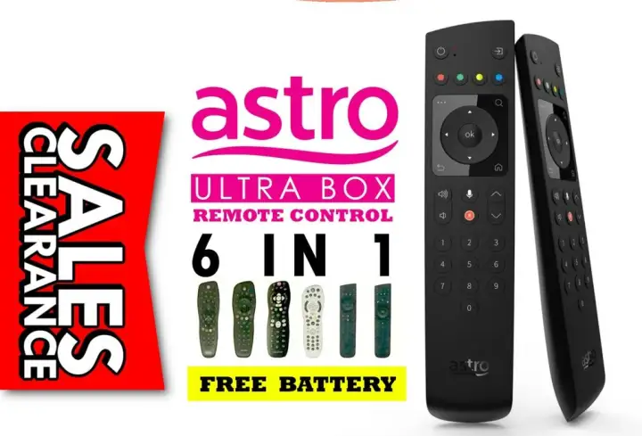 ASTRO 4k Ultra Box Remote Control Ultra Box Controller 6 in 1 Remote Control 【FREE BATTERY】