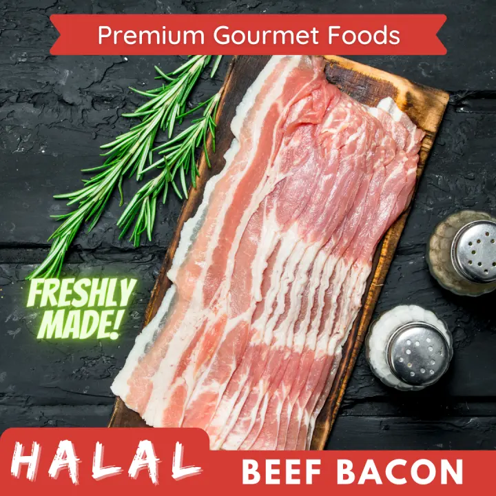 Halal Beef Bacon Smoked Premium Gourmet 100g Delivery Restrictions Lazada