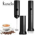 Máy Đánh Sữa Kaxcio Cầm Tay Bằng Điện, Máy Đánh Trứng Hoạt Động Bằng Lò Xo Đôi Bằng Thép Không Gỉ 304 Bao Gồm Chân Đế