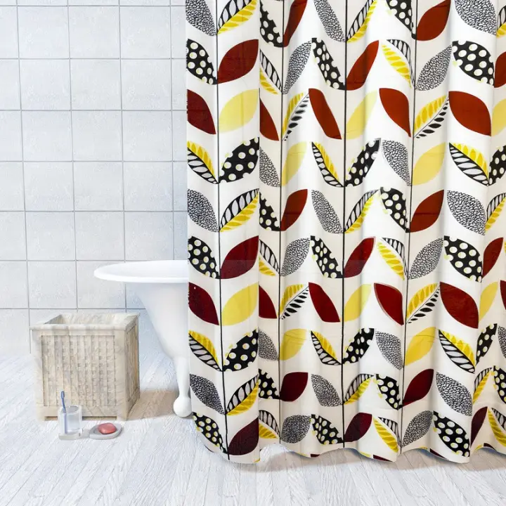 Bmyh Shower Curtain Nature Series 180x180cm Waterproof Tirai Langsir Kalis Bilik Air Mandi Peva Don T Cod Lazada