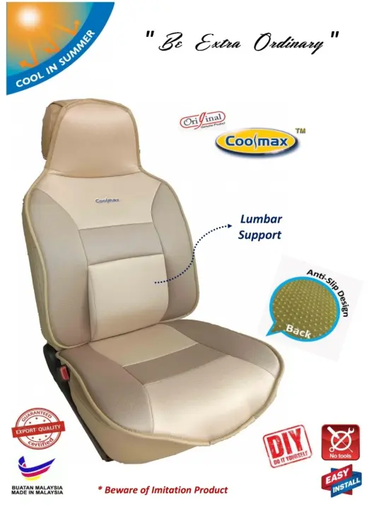 Coolmax Supreme Series Universal Car Seat Mat With Lumbar Support Car Cushion Kusyen Kereta Lazada