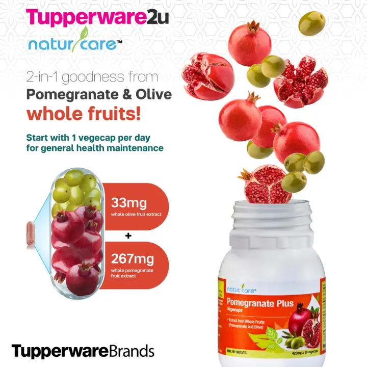 (New)(Ready Stock) Tupperware NaturCare Pomegranate Plus with olives, expiry 02/2023 (new batch)