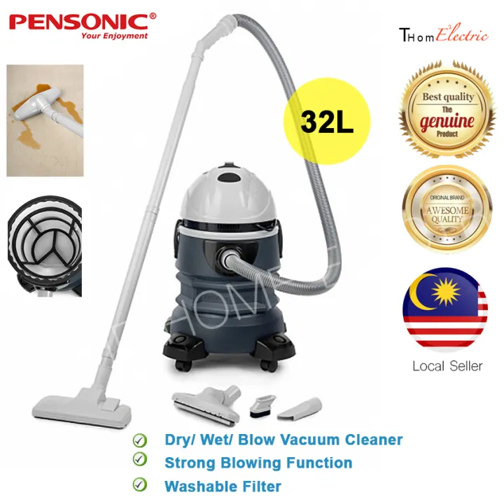 Pensonic Vacuum Cleaner 3 In 1 Wet Dry Blow Pvc 211 Grey Lazada
