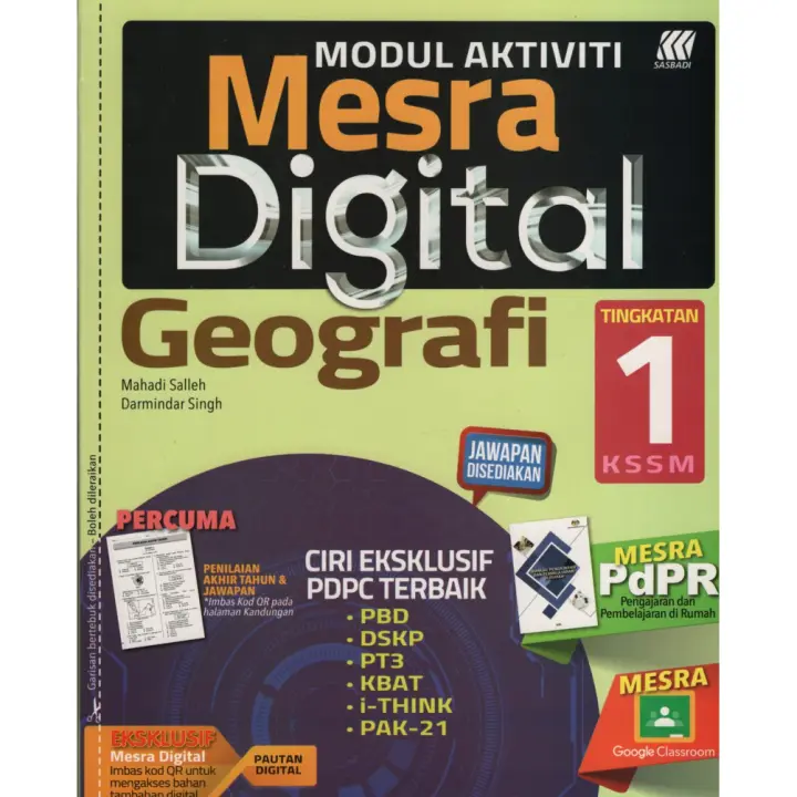 Modul Aktiviti Mesra Digital Geografi Tingkatan 1 Lazada