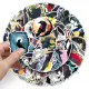 50PCS Sticker Crow misterius Cute kartun burung haiwan kalis air Graffiti Decal sesuai untuk DIY telefon Laptop Guitar Helmet Sticker hiasan. 