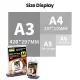 A4/A5/A6 Sizes Flip Menu Stand Display Table Stand with 6 Loose Leaf Flip Menu Berdiri 6 helai halaman. 