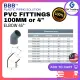 PVC Fitting 100mm 4" Socket Elbow 45 Tee PT Socket V Tank Connector Threaded Plug End Cap Valve Socket PT Tee Grey. 