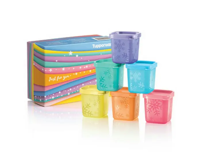 Tupperware Rainbow Cubes Gift Set 80ml (6pcs) Free Gift Box