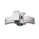 Automatic Double New Click Butterfly Buckle Watch Push Button Fold Deployment Watchband Clasp Strap Buckles 18mm - Silver 18mm. 