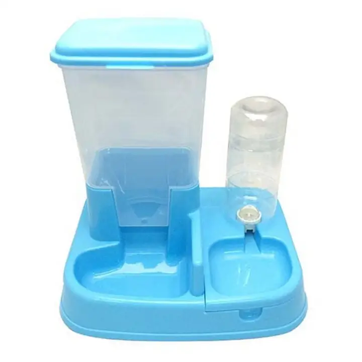 Cat 2 in 1 Automatic Pet Feeder And Water - Blue (OVERSEAS) anjing 