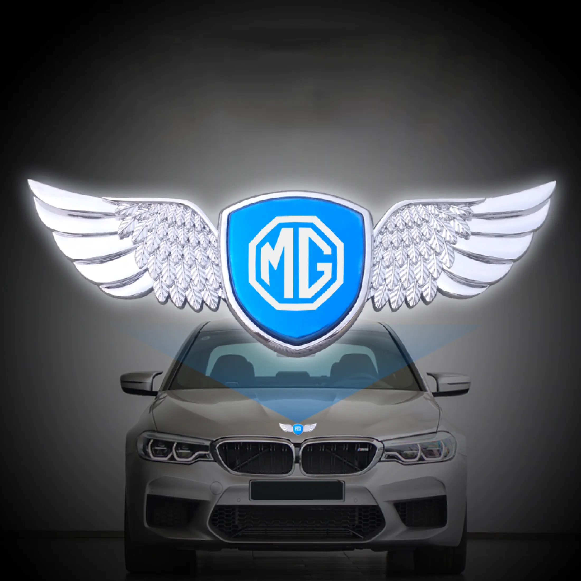 Car Nymph Wing Metal Chrome  for MG6 MG3 GS GT Hood Badge Emblem Sticker