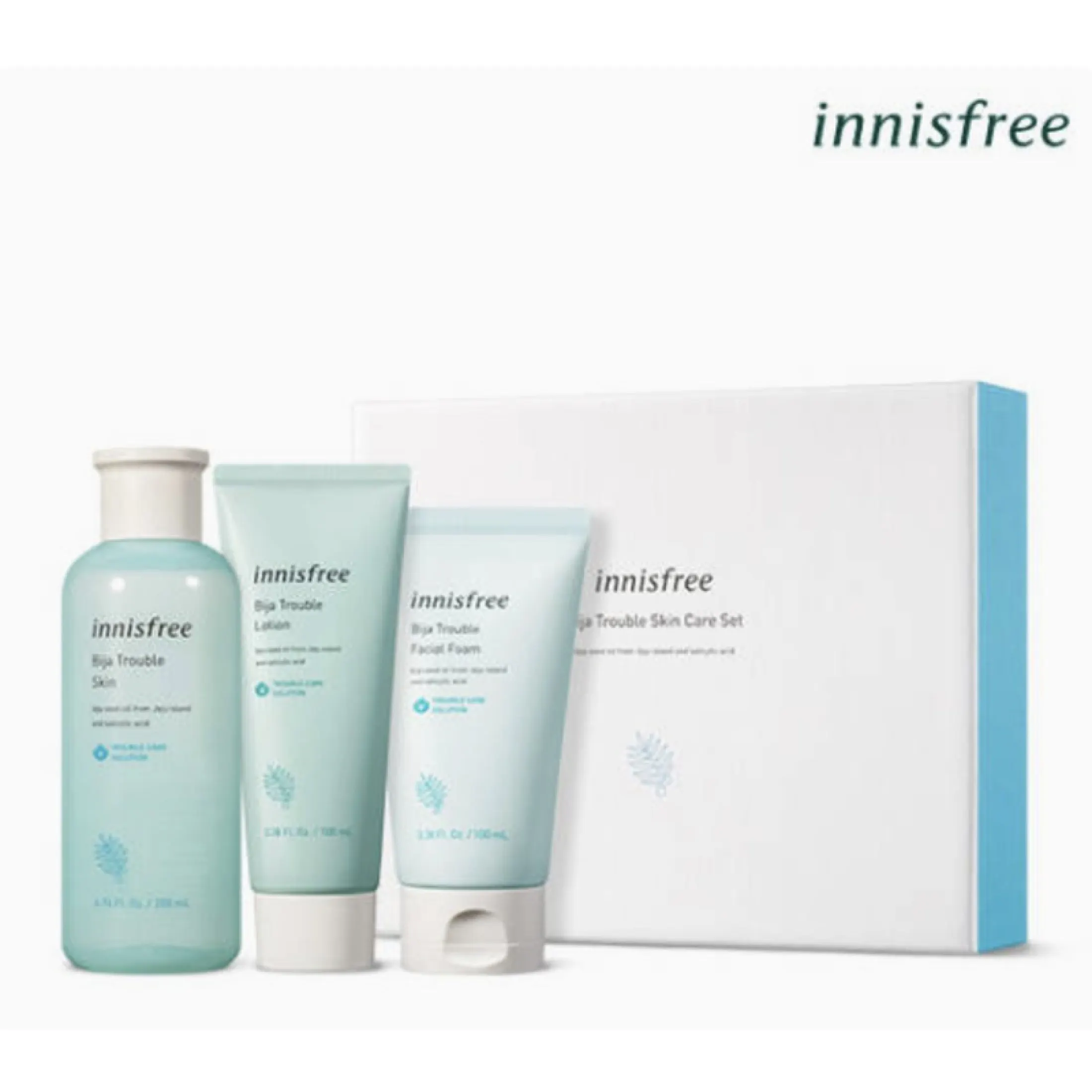 Innisfree Bija Trouble Skin Care Set Bija Trouble Skin 200ml Bija Trouble Lotion 100ml Bija Trouble Facial Foam 100ml Lazada Singapore
