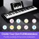 【Full Set】POPIANO 61 Keys Rechargeable Bluetooth Smart Keyboard Piano. 