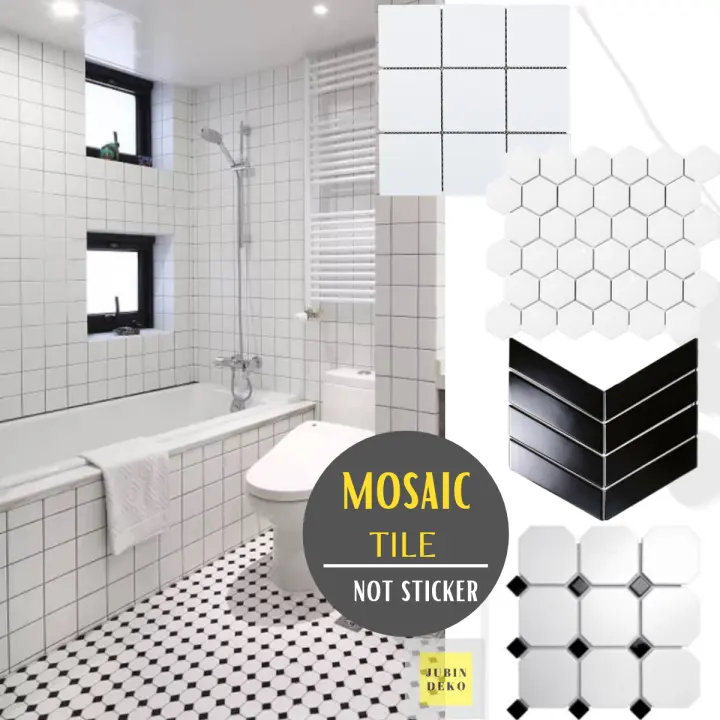 Not Sticker 1 Box 20 Sheet Mosaic Tiles Mozek Jubin Dinding Ceramic Tiles Jubin Seramik Jubin Dapur Jubin Bilik Air Lazada