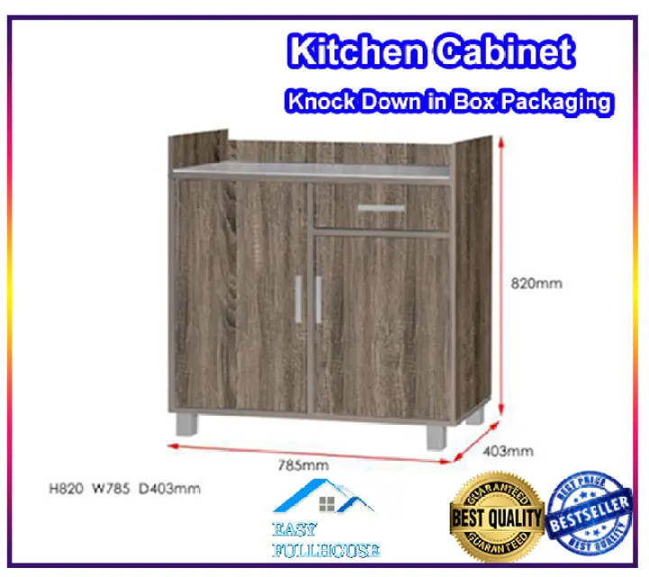 2 5 Ft Kitchen Cabinet Box Packaging Kabinet Dapur Almari Dapur Rendah Diy Assemble Lazada