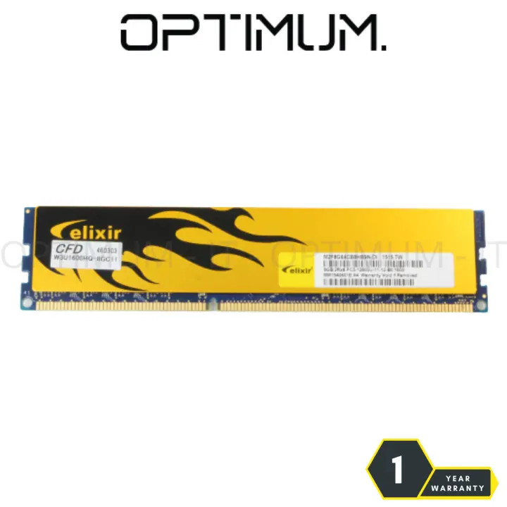 [Refurbished] Elixir 8GB DDR3 1600MHz PC3-12800 Desktop RAM (1Y Warranty)