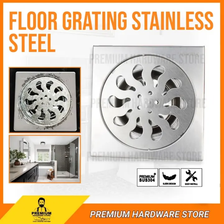 6 Inch Stainless Steel Floor Trap Floor Grating Anti Odour Anti Cockroach Perangkap Penutup Lubang Bilik Tandas Lazada