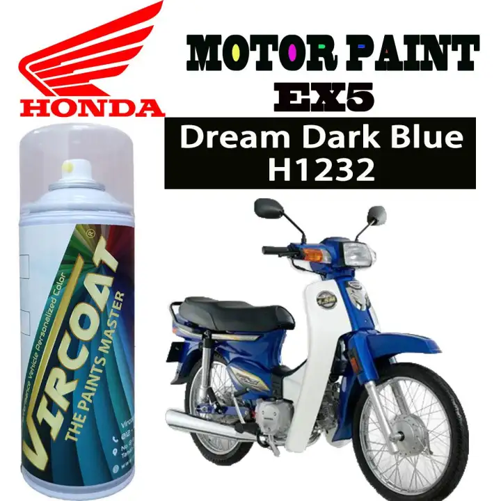 Honda Ex5 Motor Vircoat Aerosol Spray 2k Paint Car Body Motor Sport Rim Touch Up Paint Dream Dark Blue Lazada