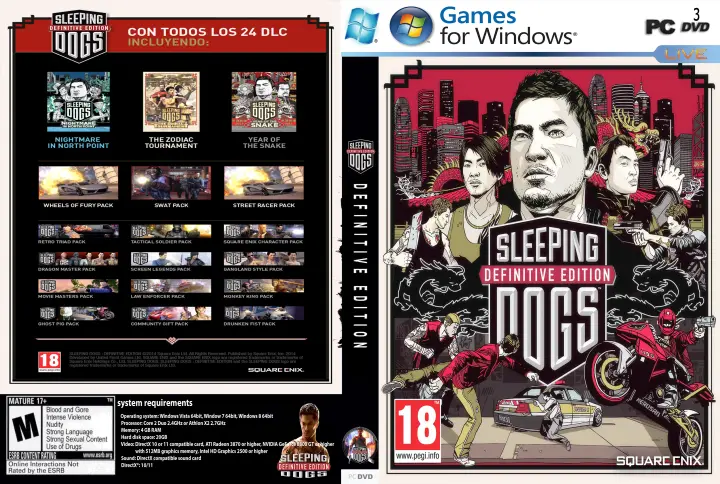 Sleeping Dogs Definitive Edition Pc Game Offline Dvd Installation Lazada